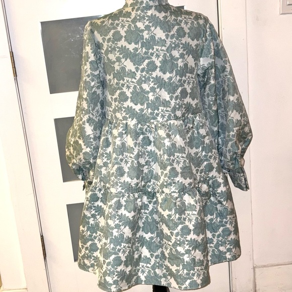 ASOS Green and White Floral Mini Dress - Picture 6 of 7